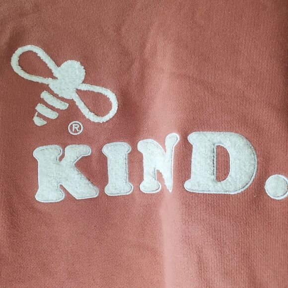 Soul Honey Size L Bee Kind Comfy Sweater Sweatshirt Bee Lover 100% Cotton Terry - Picture 2 of 9